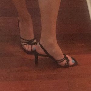 Richard Tyler beaded black heels